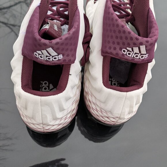 Adidas Nastyquick Burgundy and White Football Cleats - Picture 6 of 6